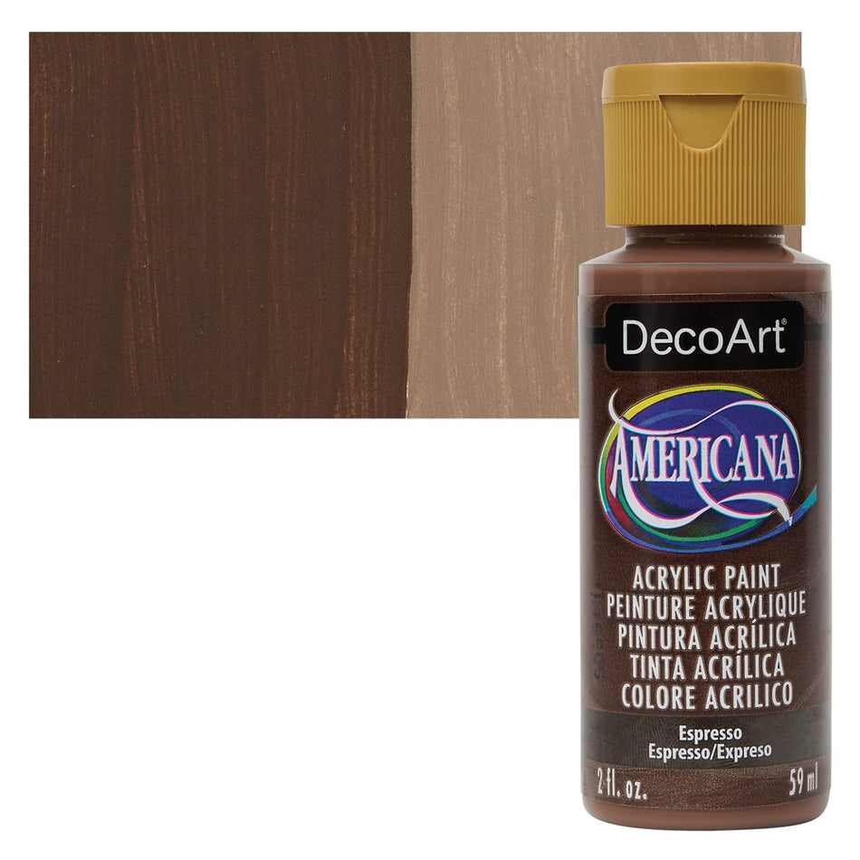 DecoArt 00769-8203 Americana Acrylic Colors, 2 fl. oz. Bottles, Espresso