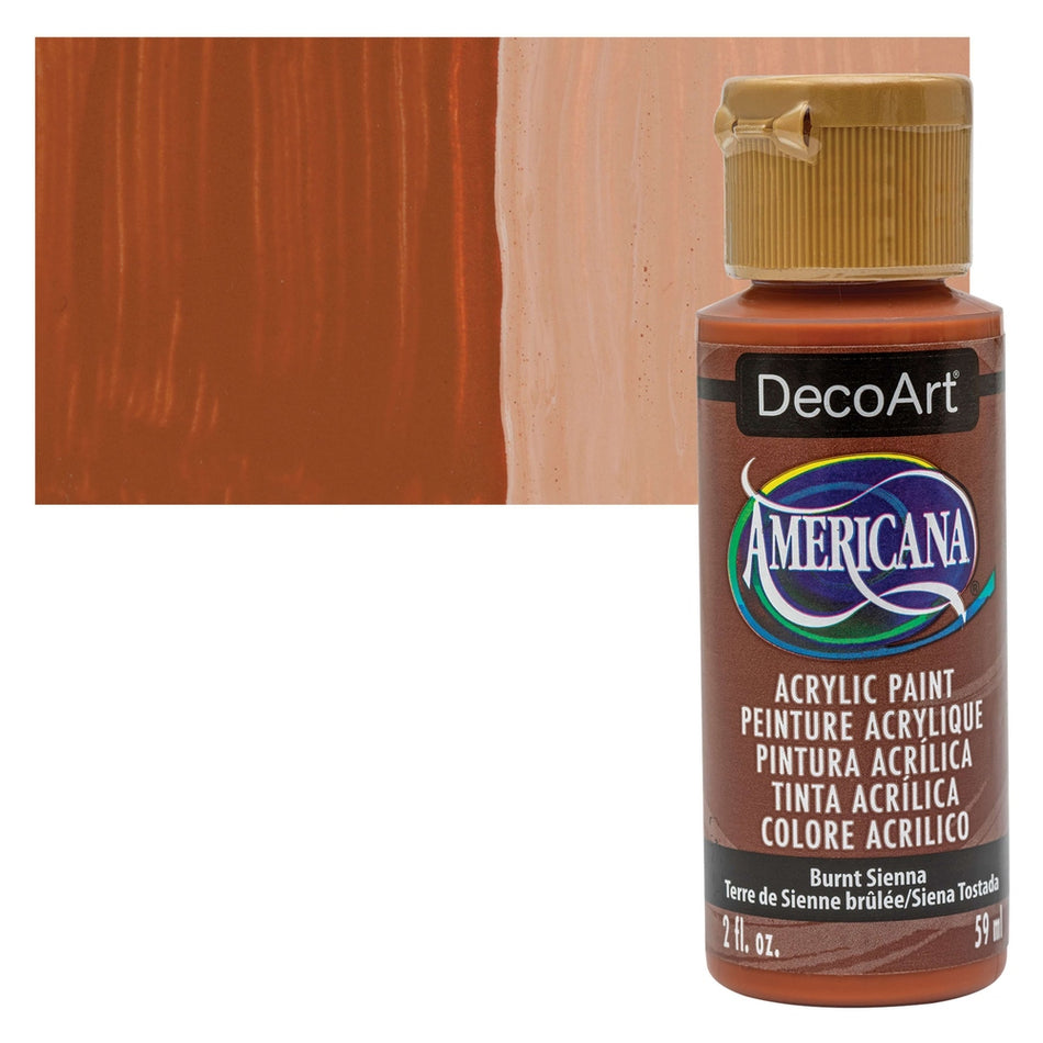 DecoArt 00769-8713 Americana Acrylic Colors, 2 fl. oz. Bottles, Burnt Sienna