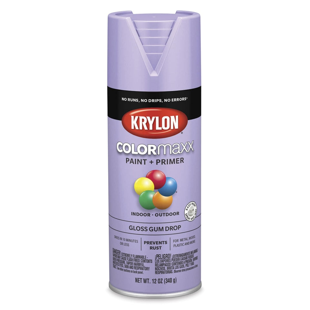 Krylon K05521007 COLORmaxx Spray Paint, Gloss Gum Drop, 12 oz.