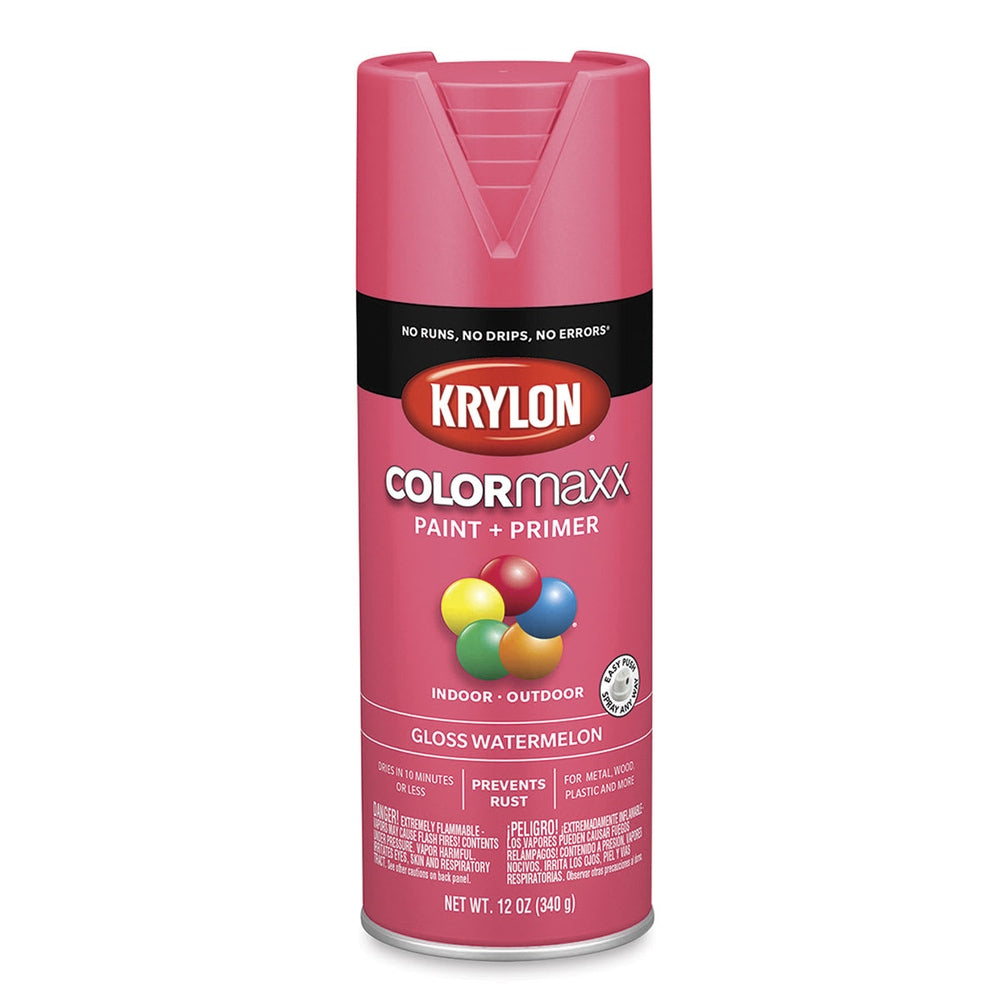 Krylon K05544007 COLORmaxx Spray Paint, Gloss Watermelon, 12 oz.