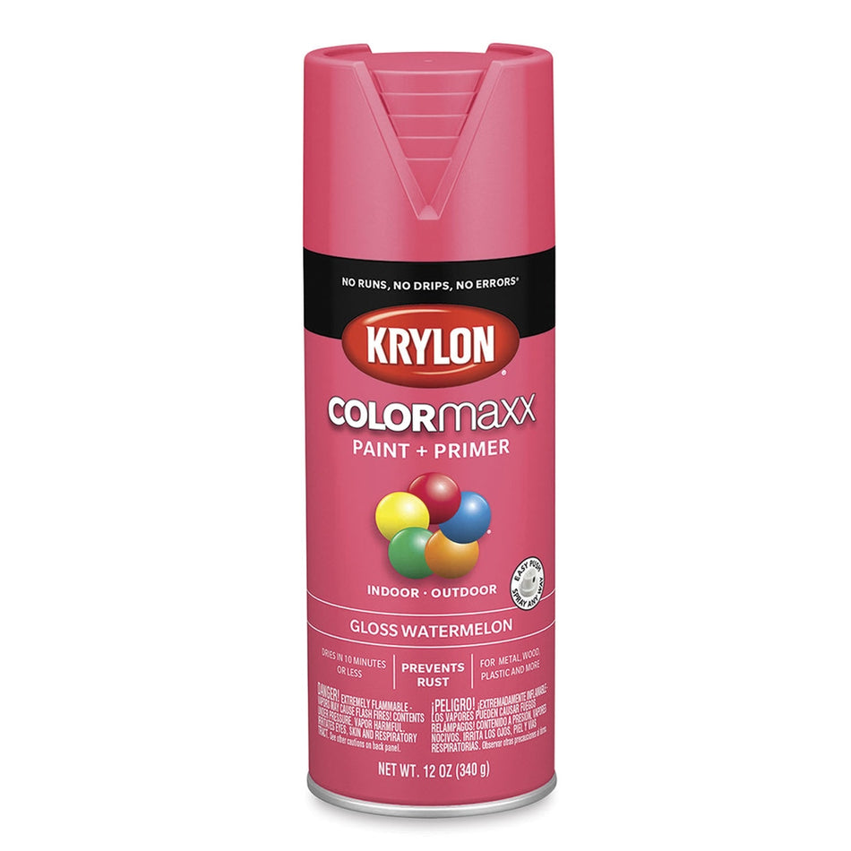 Krylon K05544007 COLORmaxx Spray Paint, Gloss Watermelon, 12 oz.