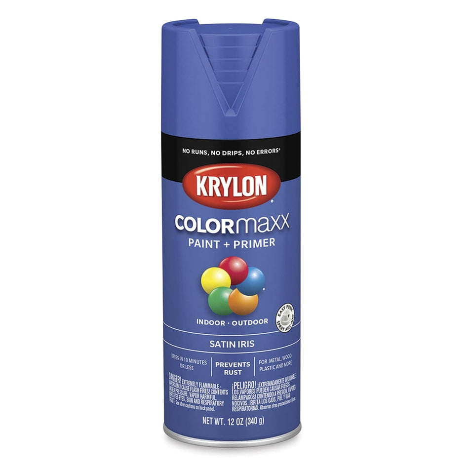 Krylon K05564007 COLORmaxx Spray Paint, Satin Iris, 12 oz.
