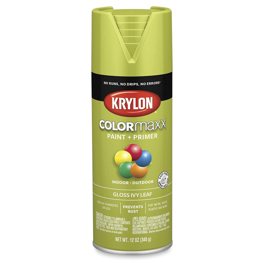 Krylon K05525007 COLORmaxx Spray Paint, Gloss Ivy Leaf, 12 oz.