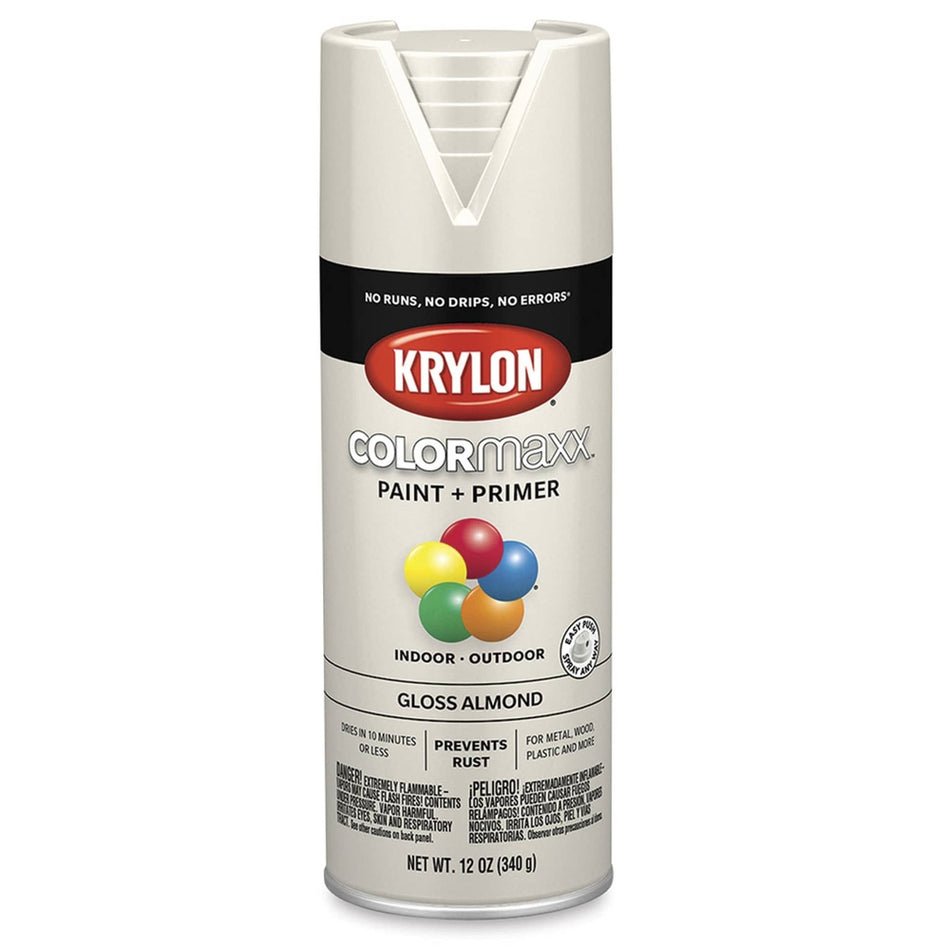 Krylon K05500007 COLORmaxx Spray Paint, Gloss Almond, 12 oz.