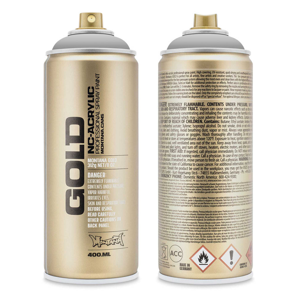 Montana-Cans 01425-1006 Montana Gold NC-Acrylic Professional Spray Paint - Asphalt, 400 ml Can