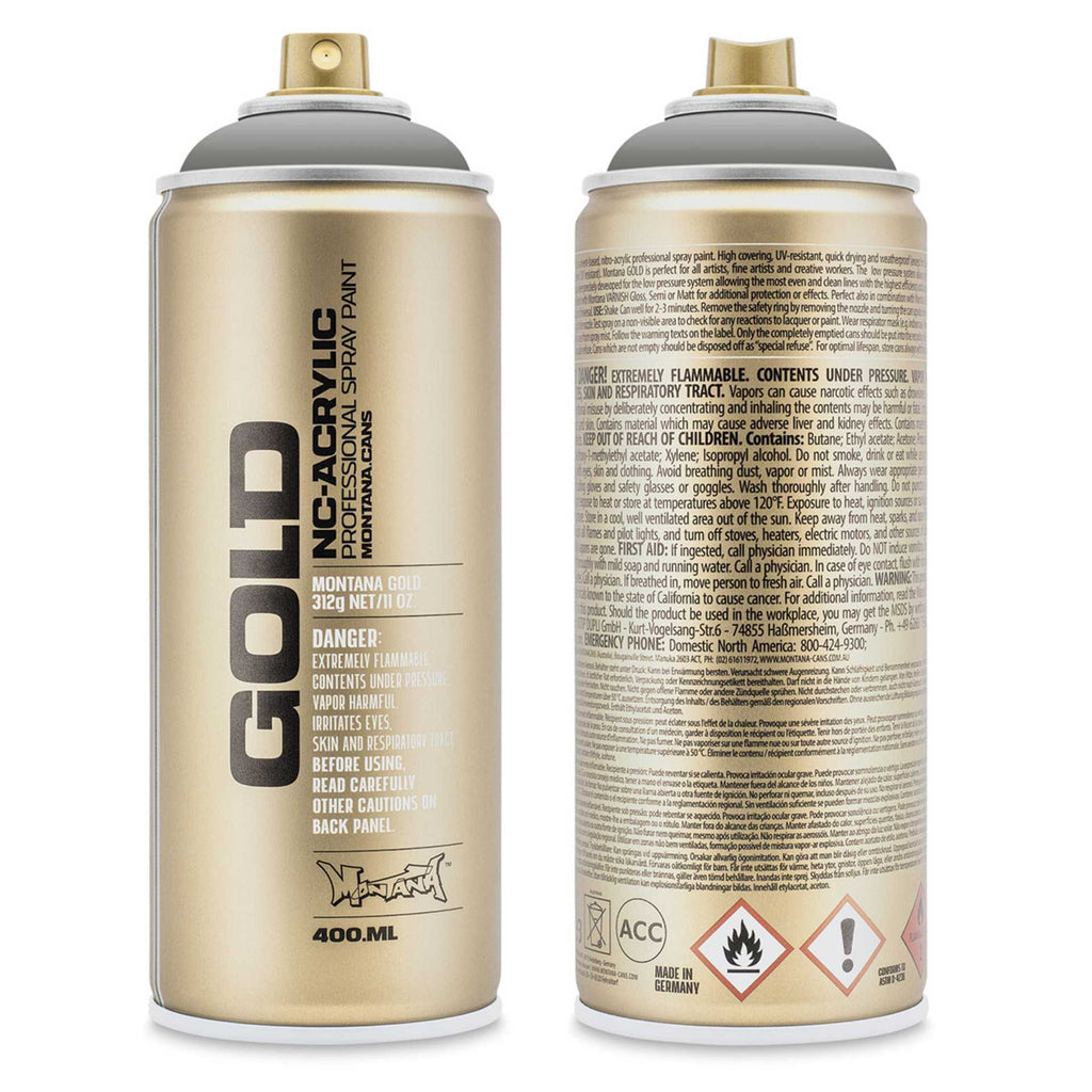 Montana-Cans 01425-1007 Montana Gold NC-Acrylic Professional Spray Paint - Meteorite, 400 ml Can