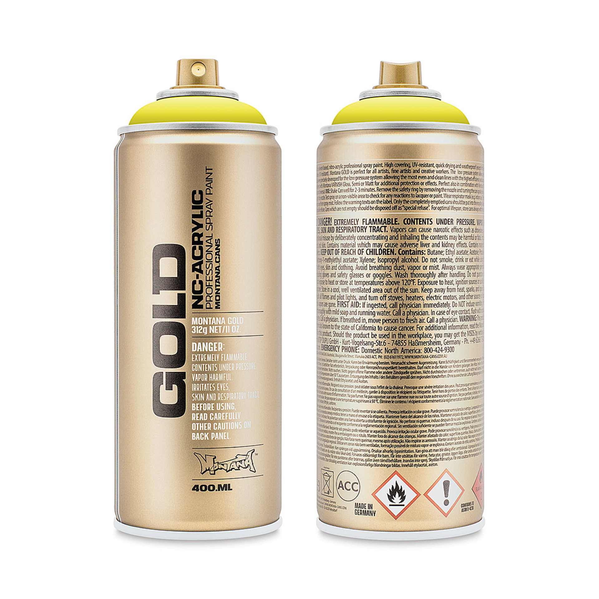 Montana-Cans 01425-1040 Montana Gold NC-Acrylic Professional Spray Paint - Poison Pastel, 400 ml Can