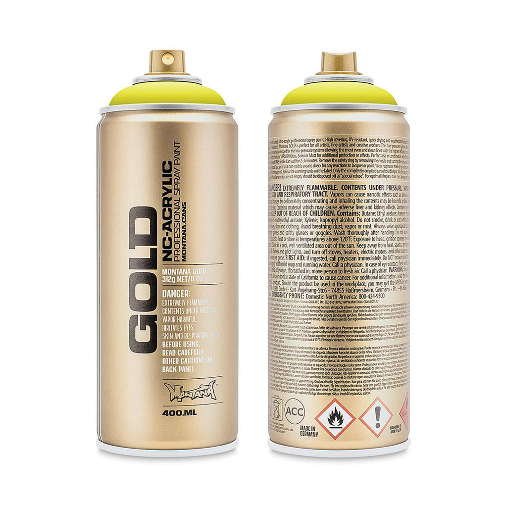 Montana-Cans 01425-1050 Montana Gold NC-Acrylic Professional Spray Paint - Poison Light, 400 ml Can