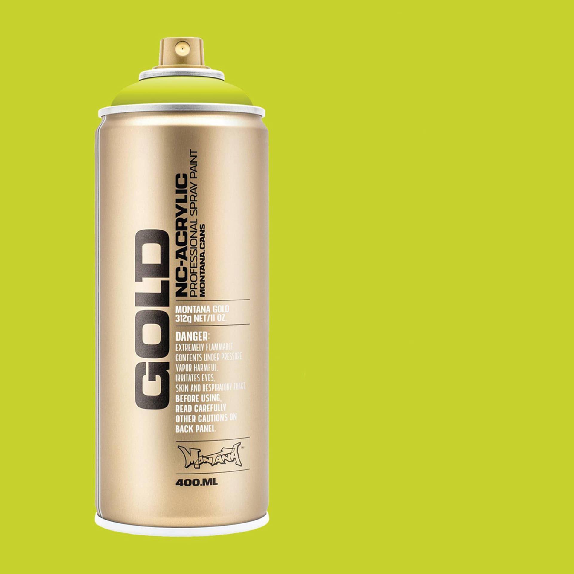 Montana-Cans 01425-1060 Montana Gold NC-Acrylic Professional Spray Paint - Poison, 400 ml Can