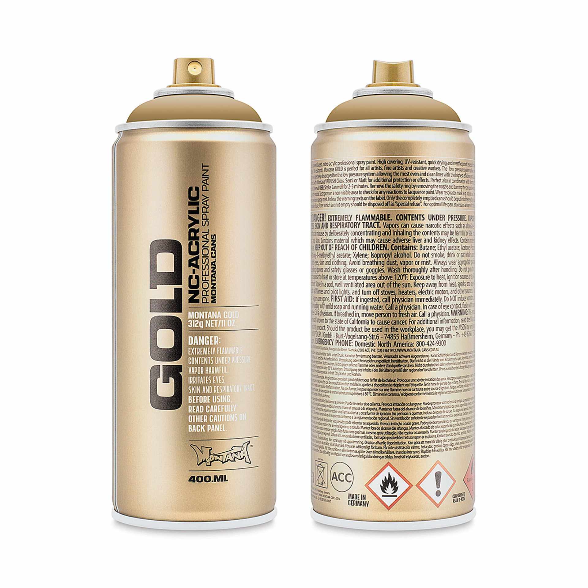 Montana-Cans 01425-1110 Montana Gold NC-Acrylic Professional Spray Paint - Duck Season, 400 ml Can