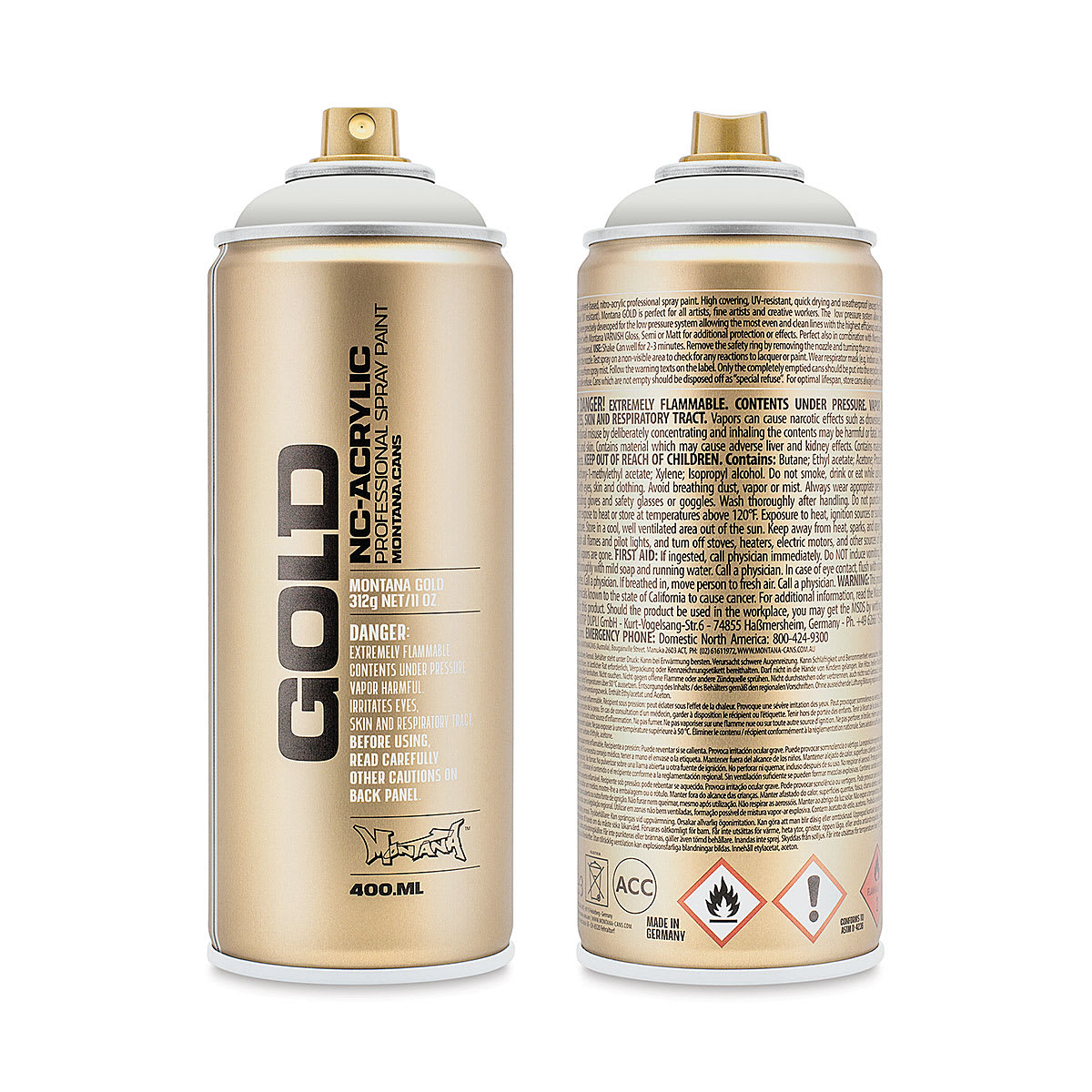 Montana-Cans 01425-1410 Montana Gold NC-Acrylic Professional Spray Paint - Pebble, 400 ml Can