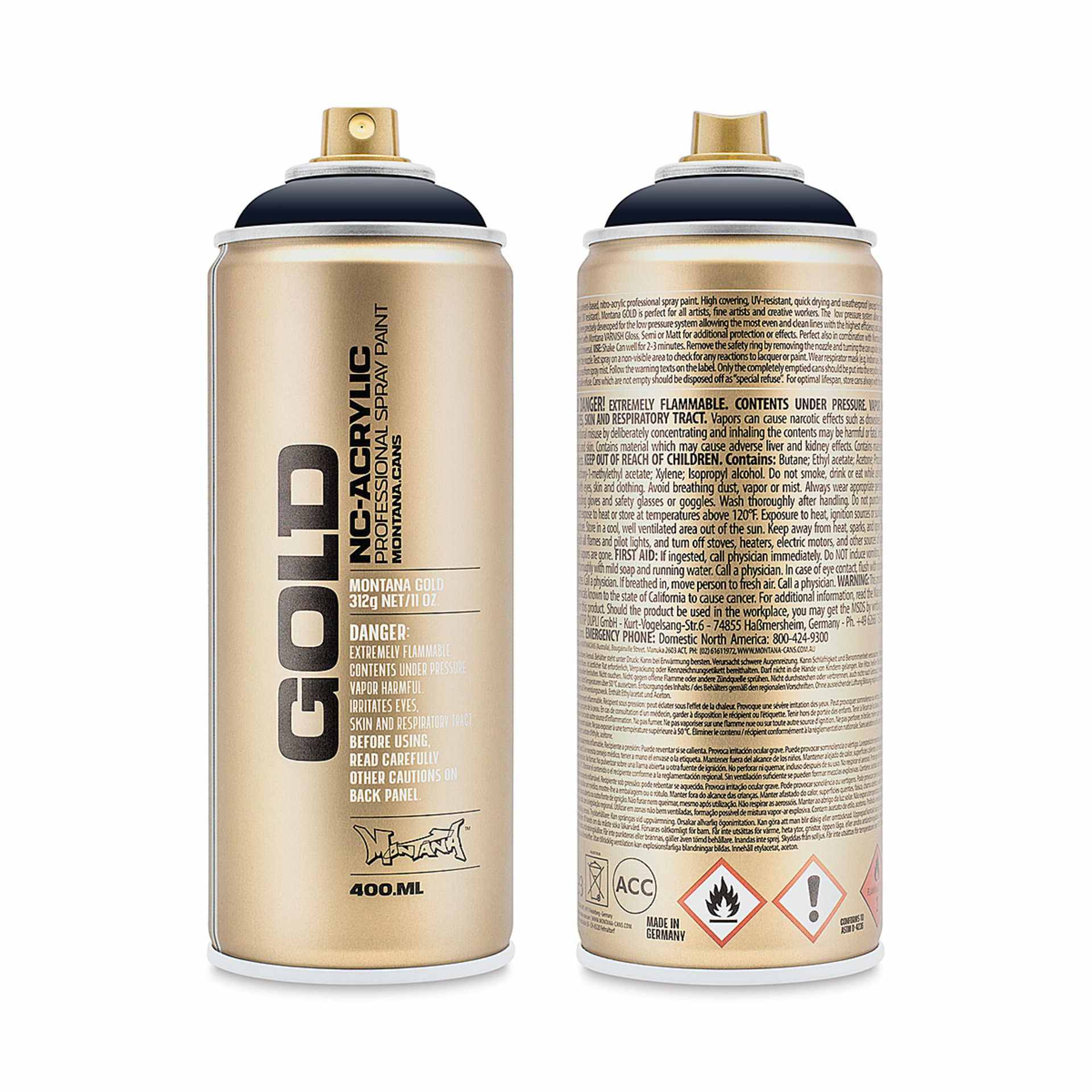 Montana-Cans 01425-1810 Montana Gold NC-Acrylic Professional Spray Paint - Cassis, 400 ml Can