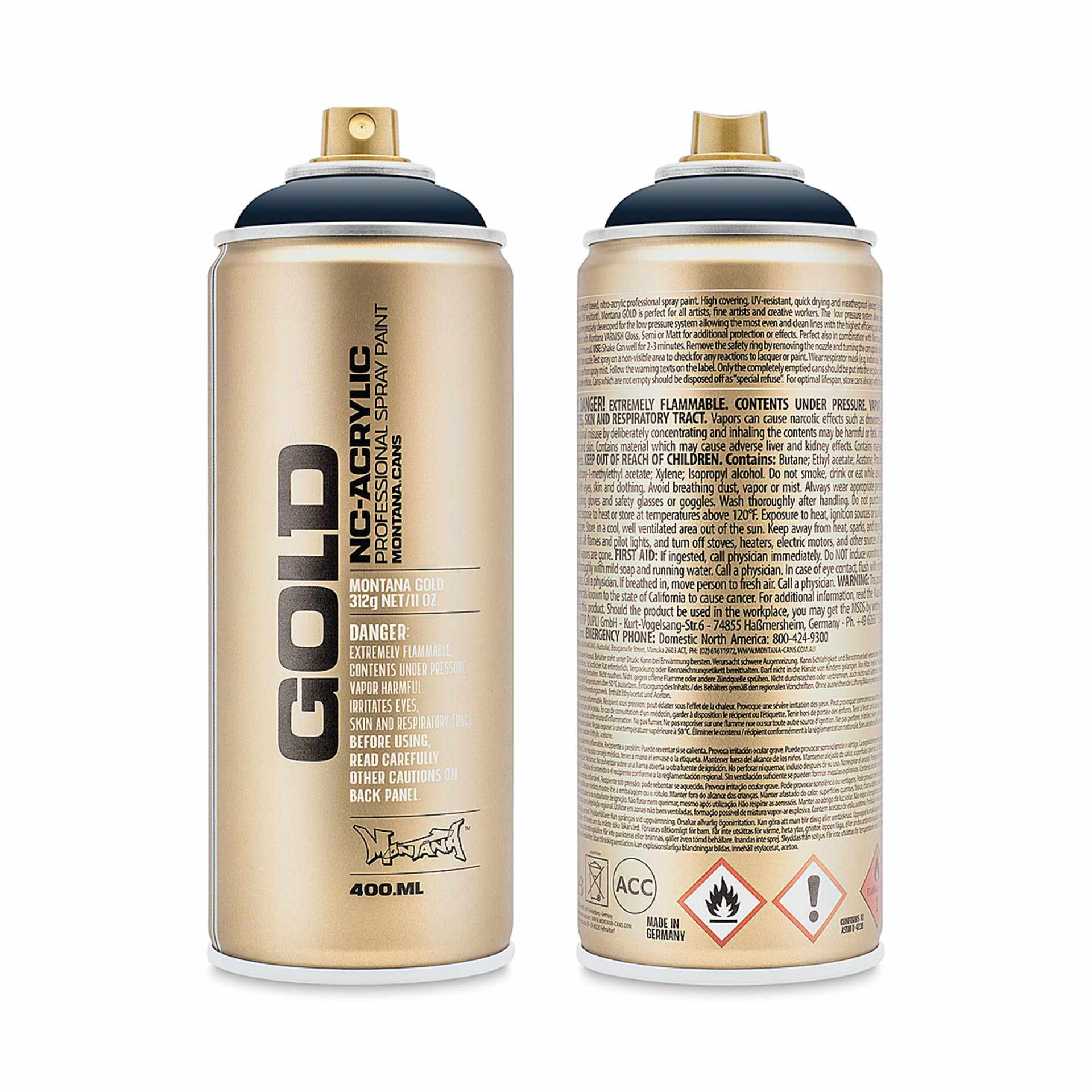 Montana-Cans 01425-2050 Montana Gold NC-Acrylic Professional Spray Paint - Nautilus, 400 ml Can