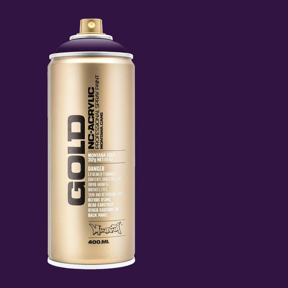 Montana-Cans 01425-2180 Montana Gold NC-Acrylic Professional Spray Paint - Black Purple, 400 ml Can