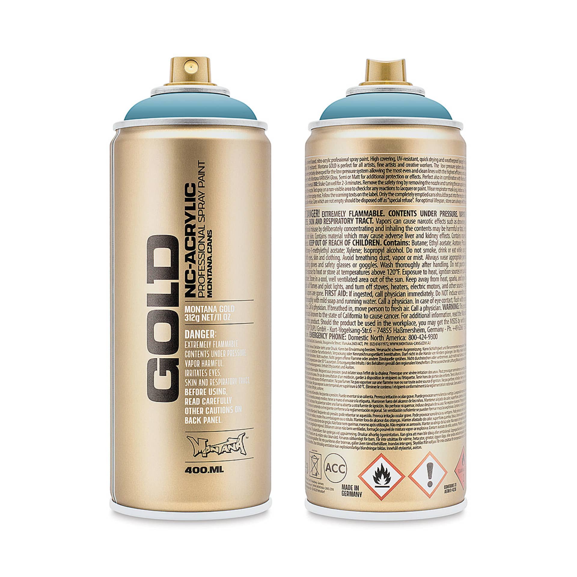 Montana-Cans 01425-2200 Montana Gold NC-Acrylic Professional Spray Paint - Mt. Everest, 400 ml Can