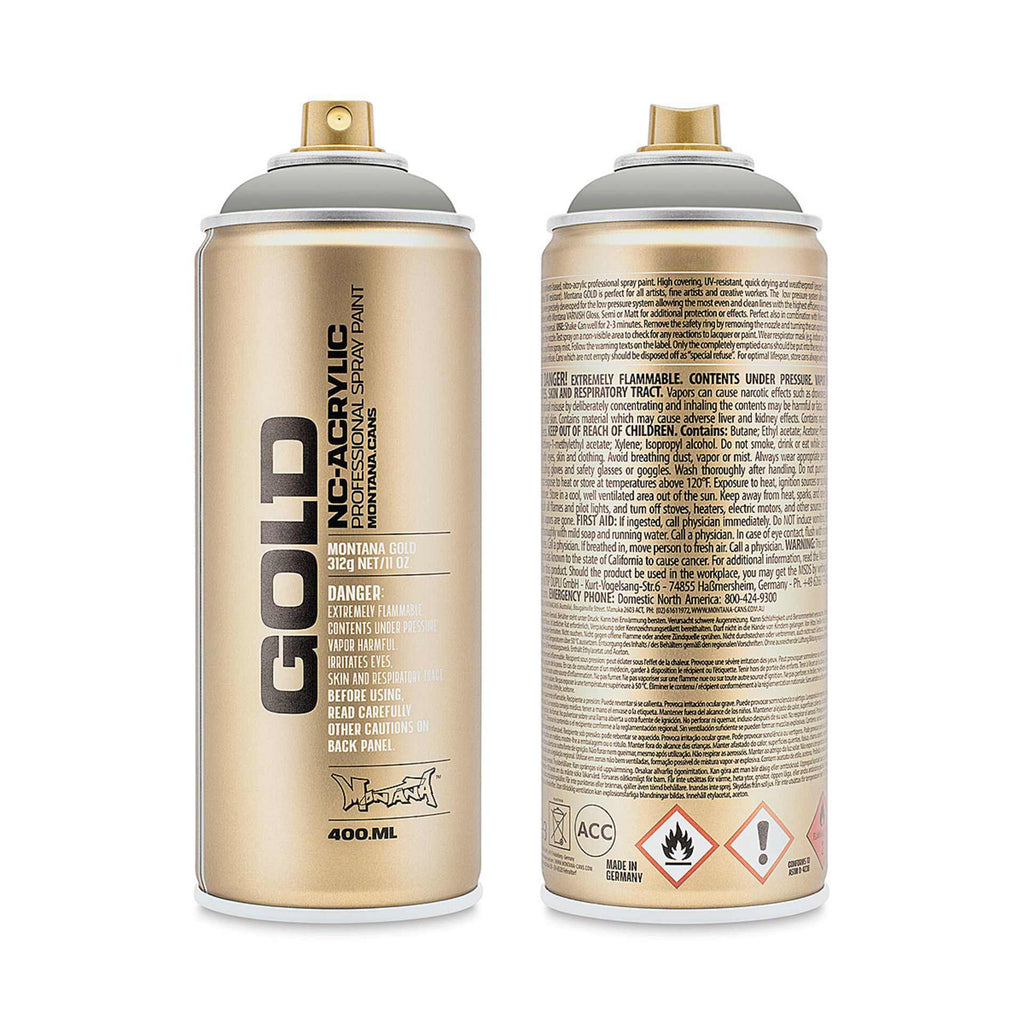 Montana-Cans 01425-2230 Montana Gold NC-Acrylic Professional Spray Paint - Iron Curtain, 400 ml Can