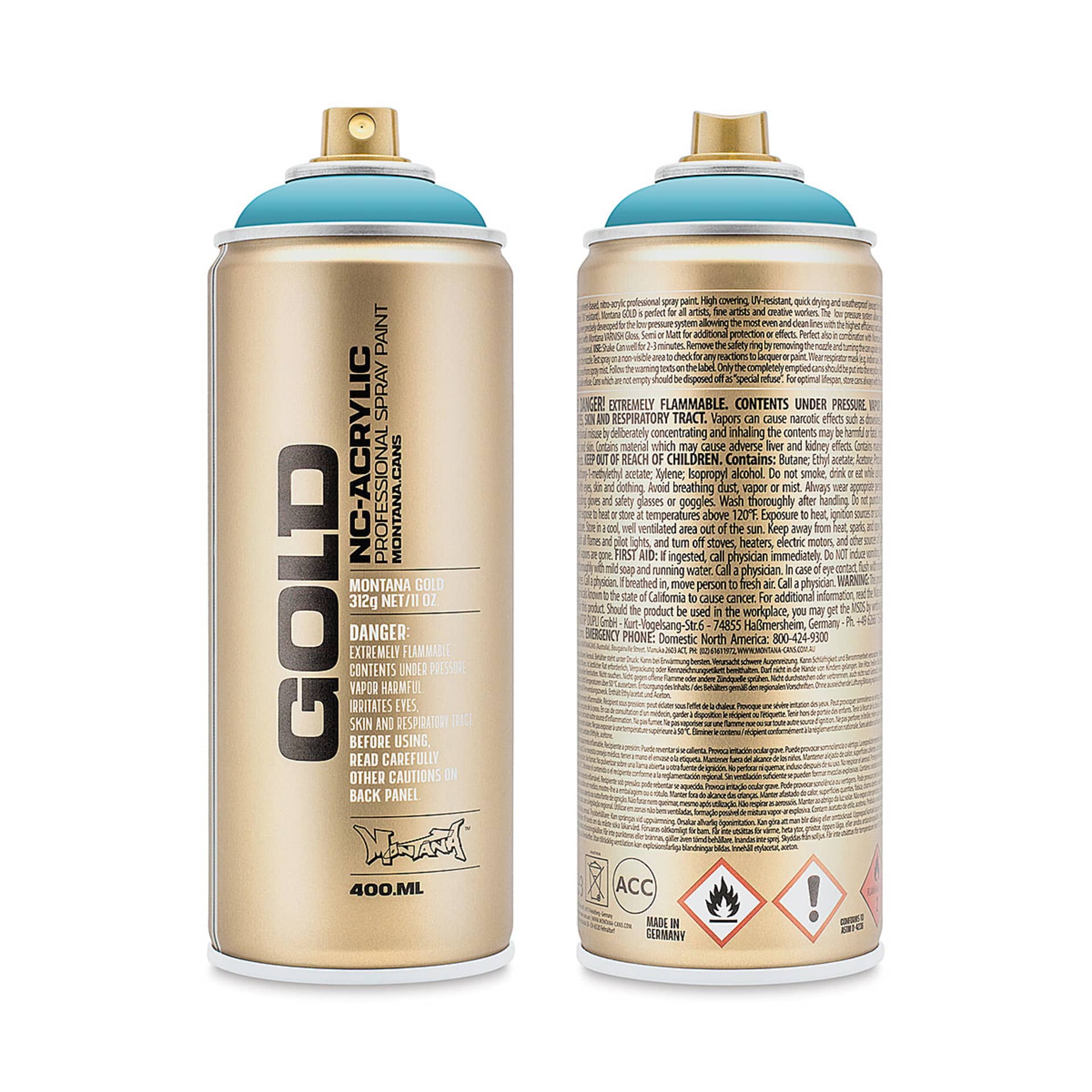 Montana-Cans 01425-2510 Montana Gold NC-Acrylic Professional Spray Paint - Dolphins, 400 ml Can