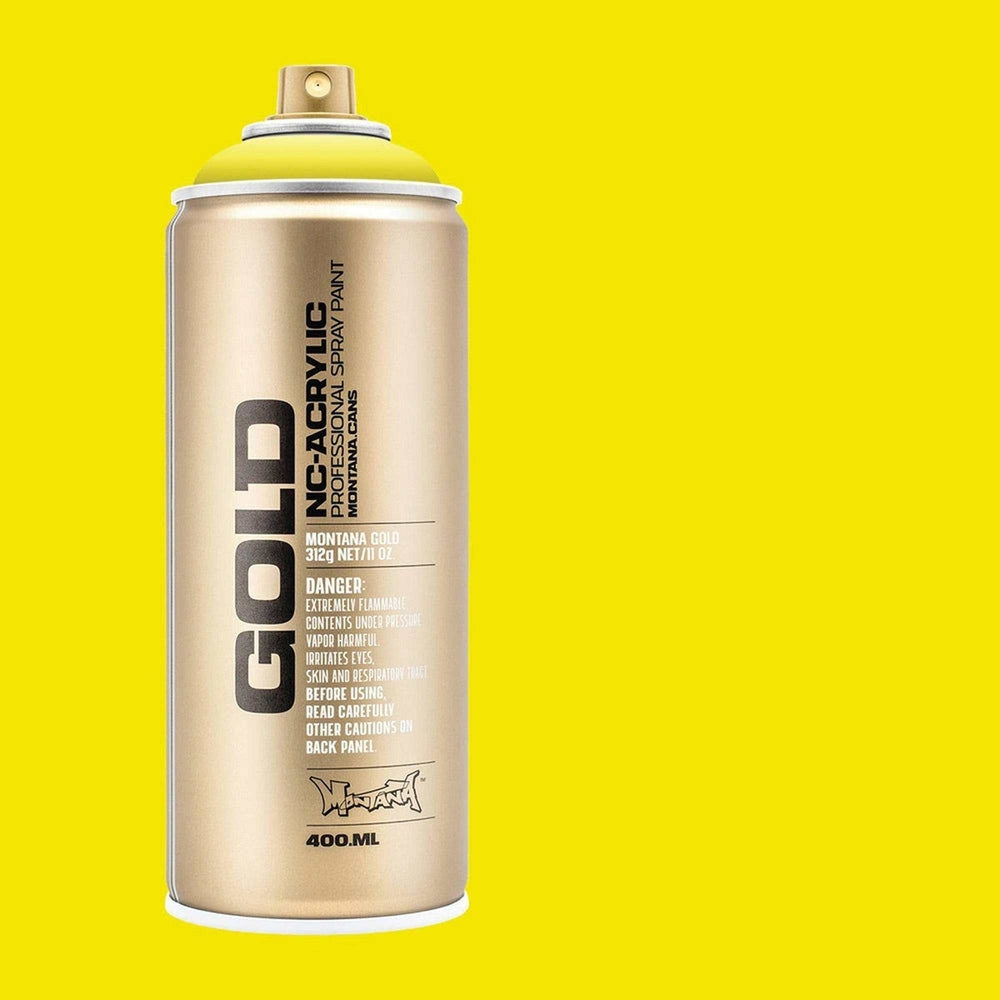 Montana-Cans 01425-2880 Montana Gold NC-Acrylic Professional Spray Paint - Brimstone, 400 ml Can