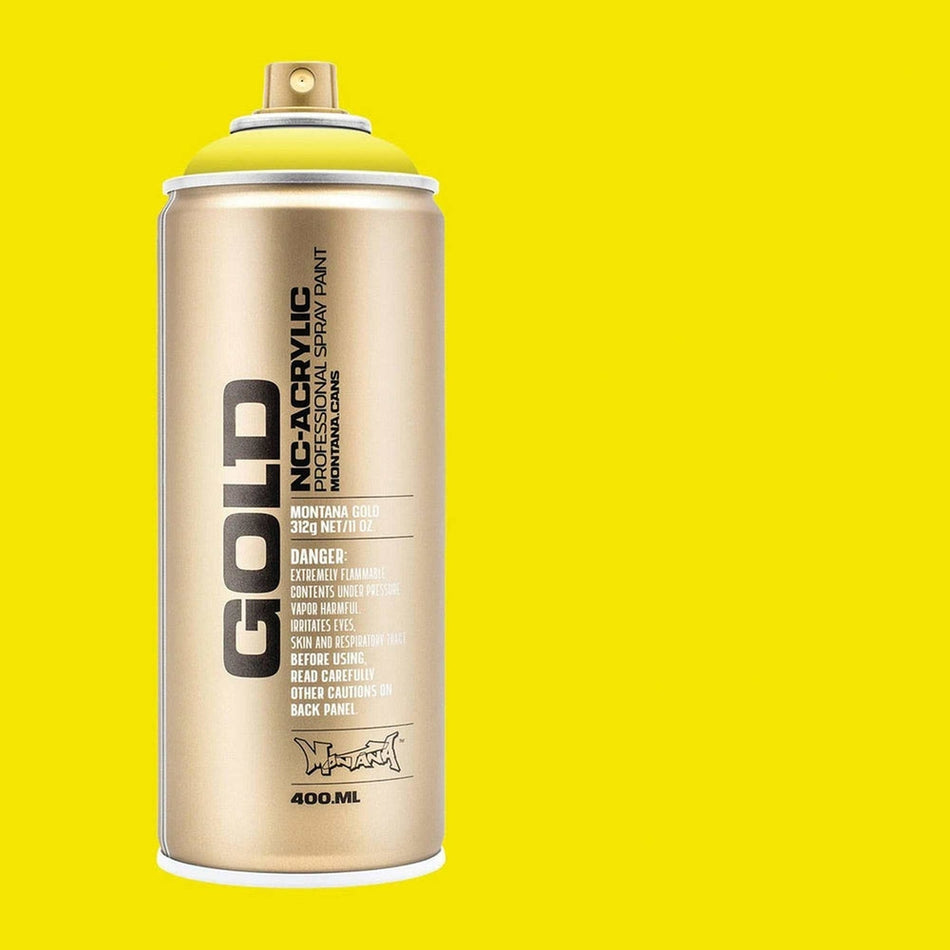 Montana-Cans 01425-2880 Montana Gold NC-Acrylic Professional Spray Paint - Brimstone, 400 ml Can