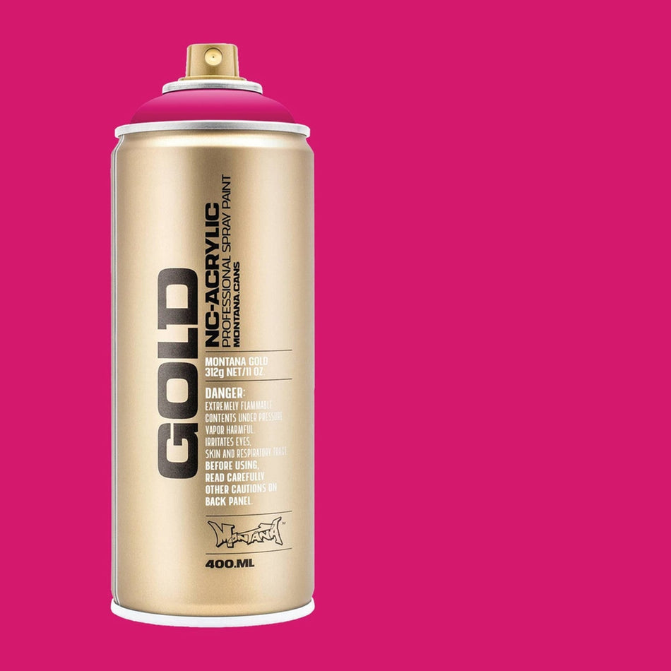 Montana-Cans 01425-3040 Montana Gold NC-Acrylic Professional Spray Paint - 100% Magenta, 400 ml Can