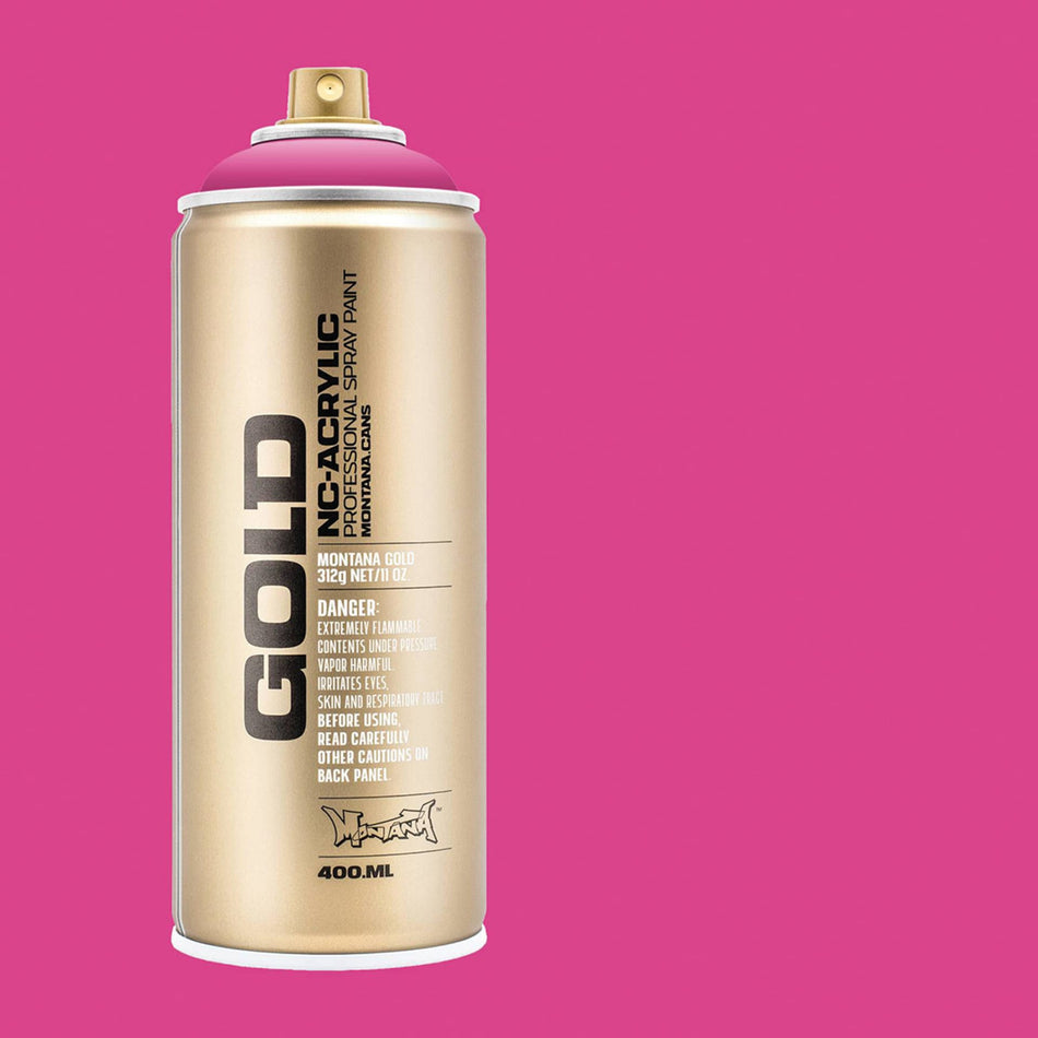 Montana-Cans 01425-3060 Montana Gold NC-Acrylic Professional Spray Paint - Pink Pink, 400 ml Can