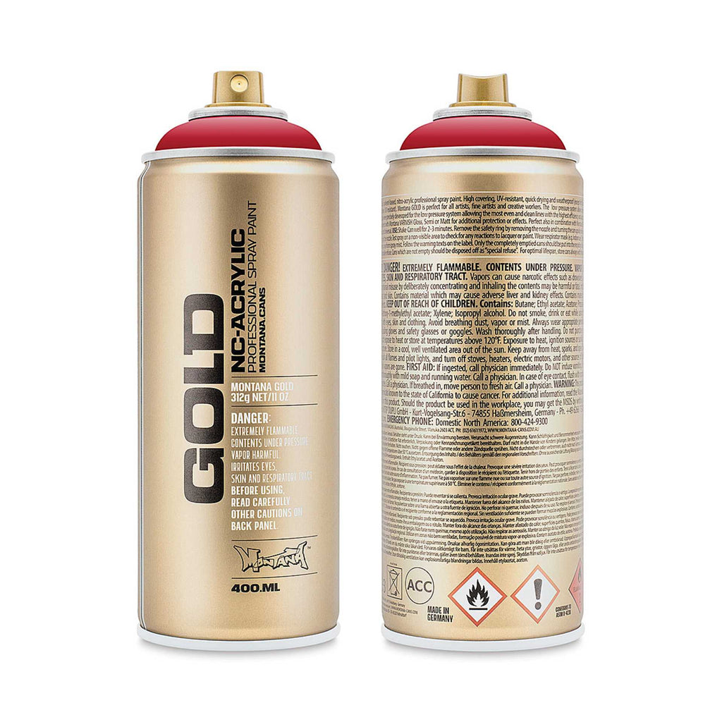 Montana-Cans 01425-3090 Montana Gold NC-Acrylic Professional Spray Paint - Ketchup, 400 ml Can