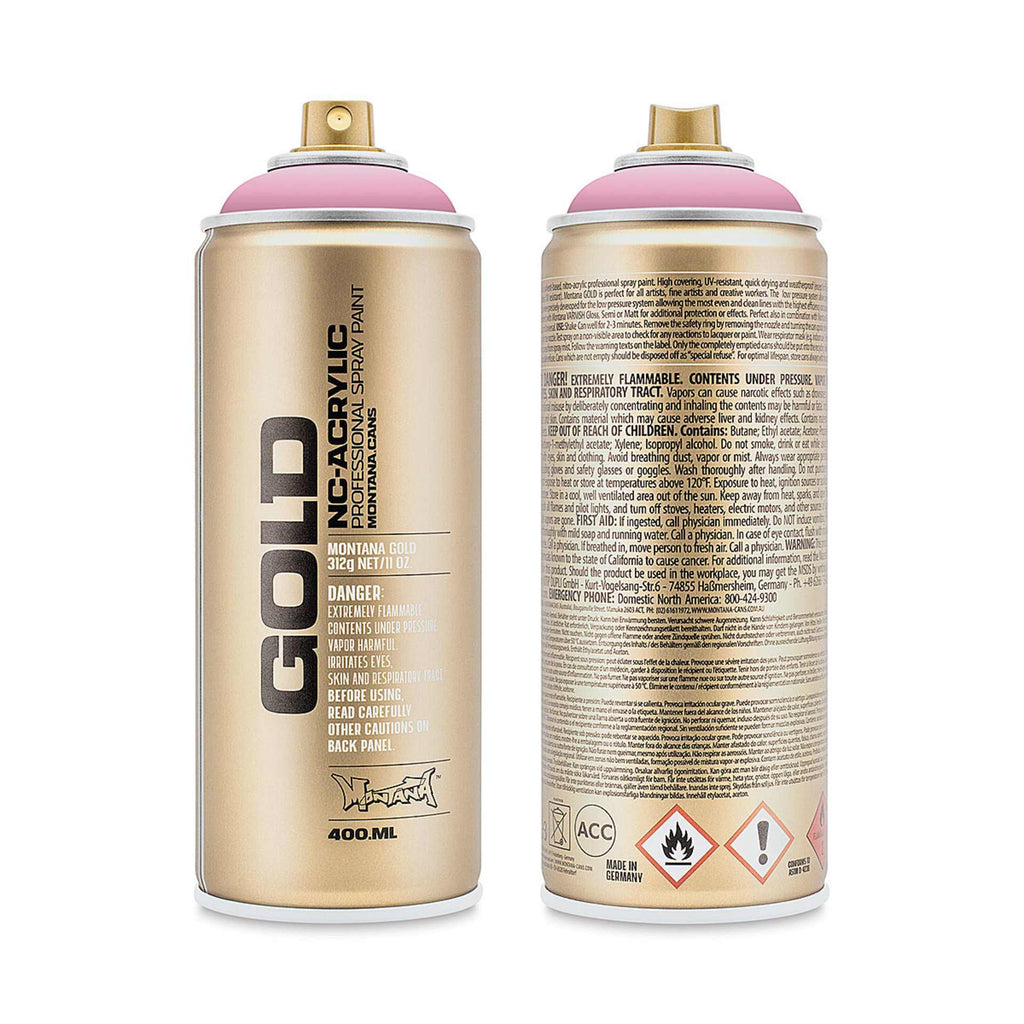 Montana-Cans 01425-3370 Montana Gold NC-Acrylic Professional Spray Paint - Frozen Raspberry, 400 ml Can
