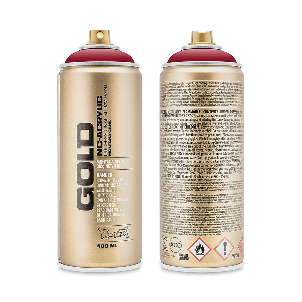 Montana-Cans 01425-3740 Montana Gold NC-Acrylic Professional Spray Paint - Brick, 400 ml Can