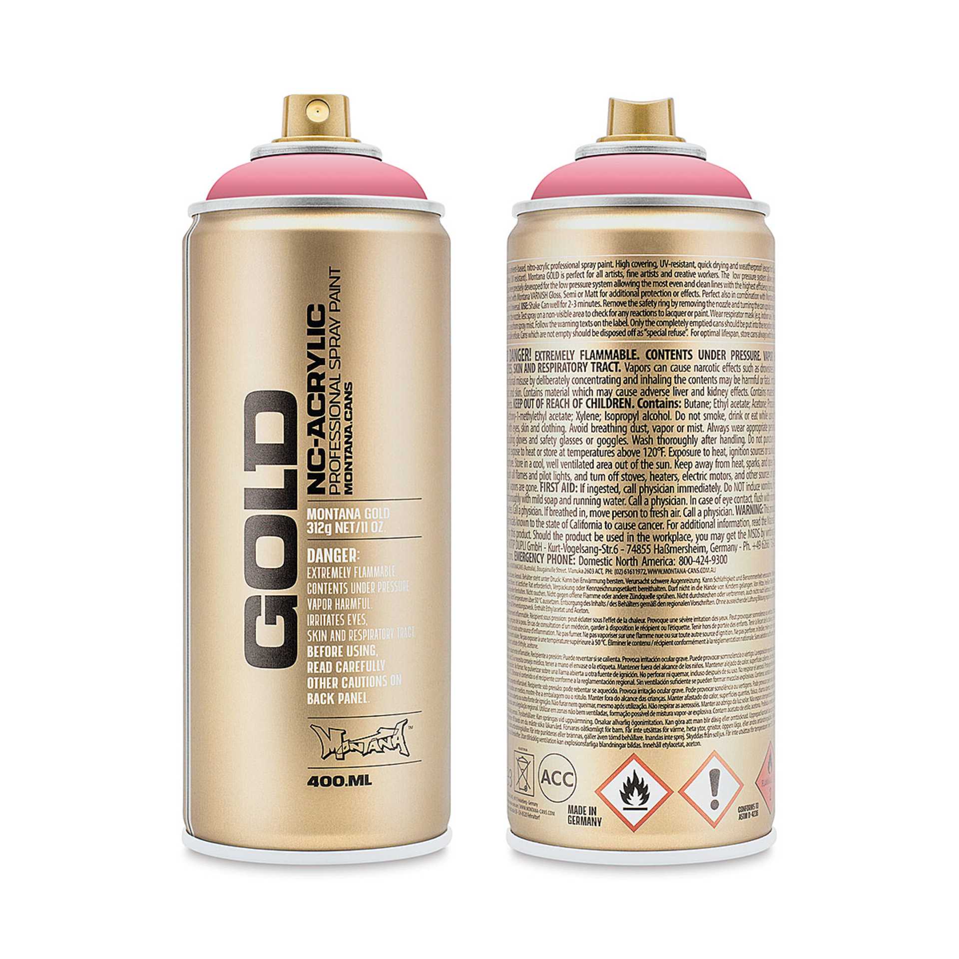 Montana-Cans 01425-3960 Montana Gold NC-Acrylic Professional Spray Paint - Bazooka Joe, 400 ml Can