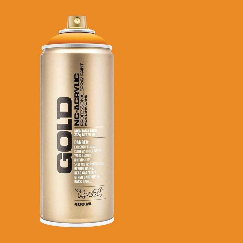 Montana-Cans 01425-4090 Montana Gold NC-Acrylic Professional Spray Paint - Golden Yellow, 400 ml Can