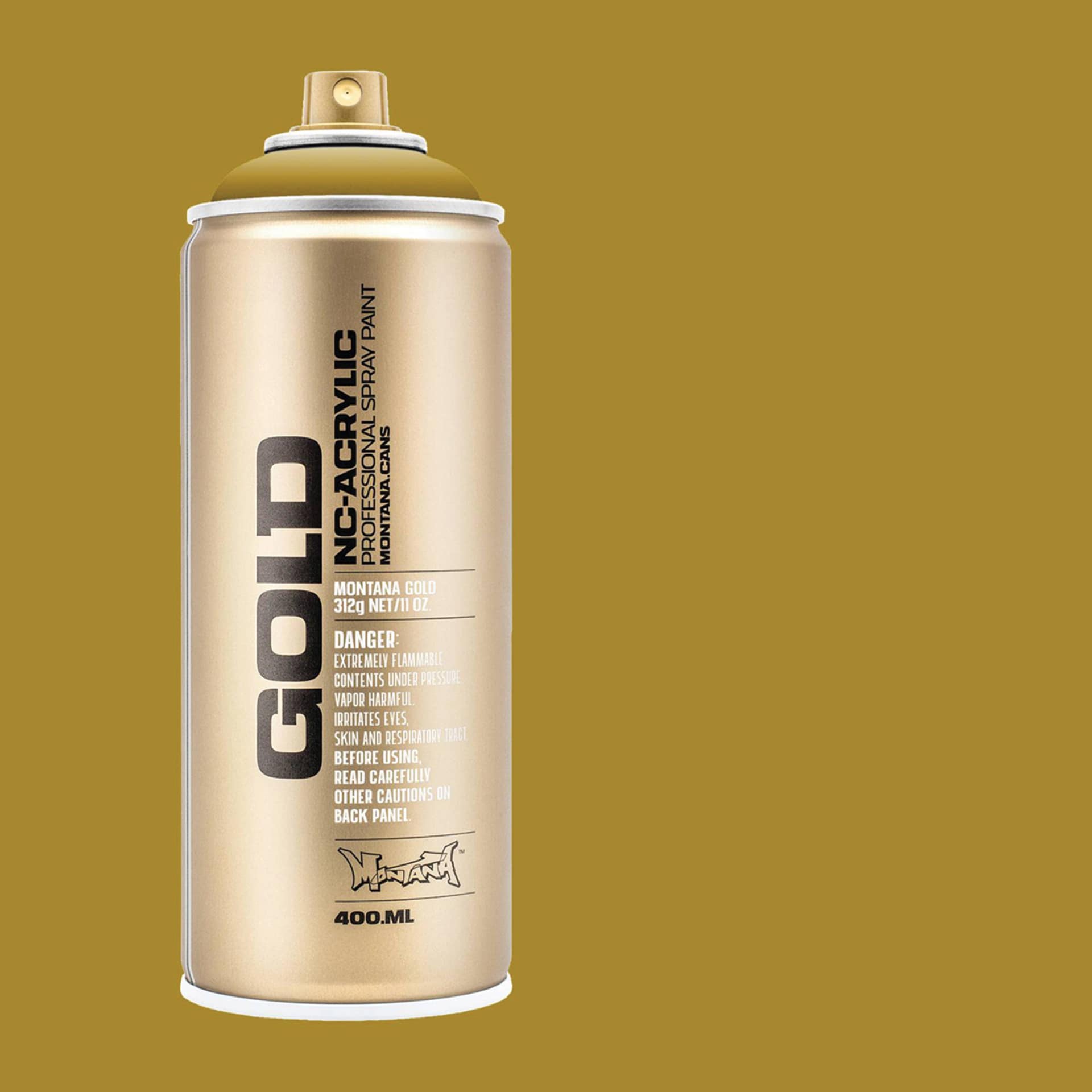 Montana-Cans 01425-4230 Montana Gold NC-Acrylic Professional Spray Paint - Mustard, 400 ml Can