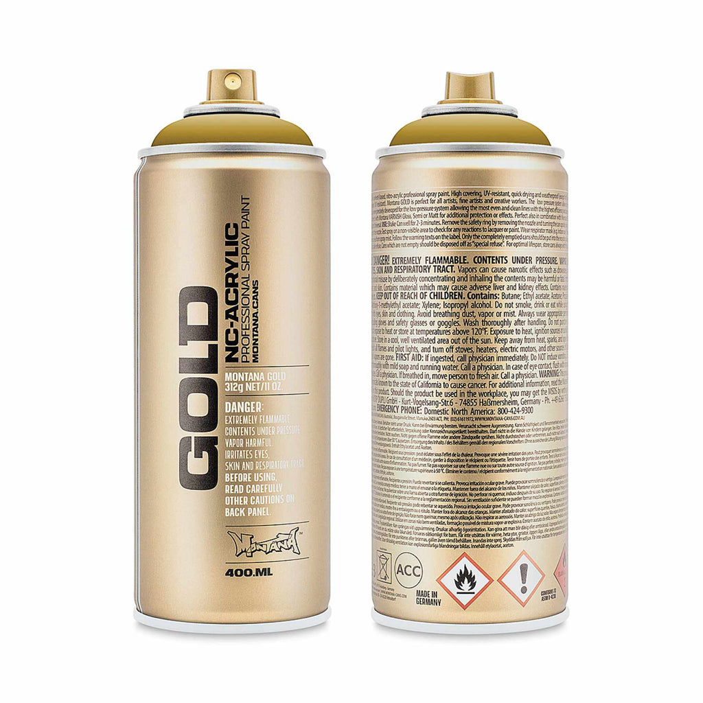 Montana-Cans 01425-4230 Montana Gold NC-Acrylic Professional Spray Paint - Mustard, 400 ml Can