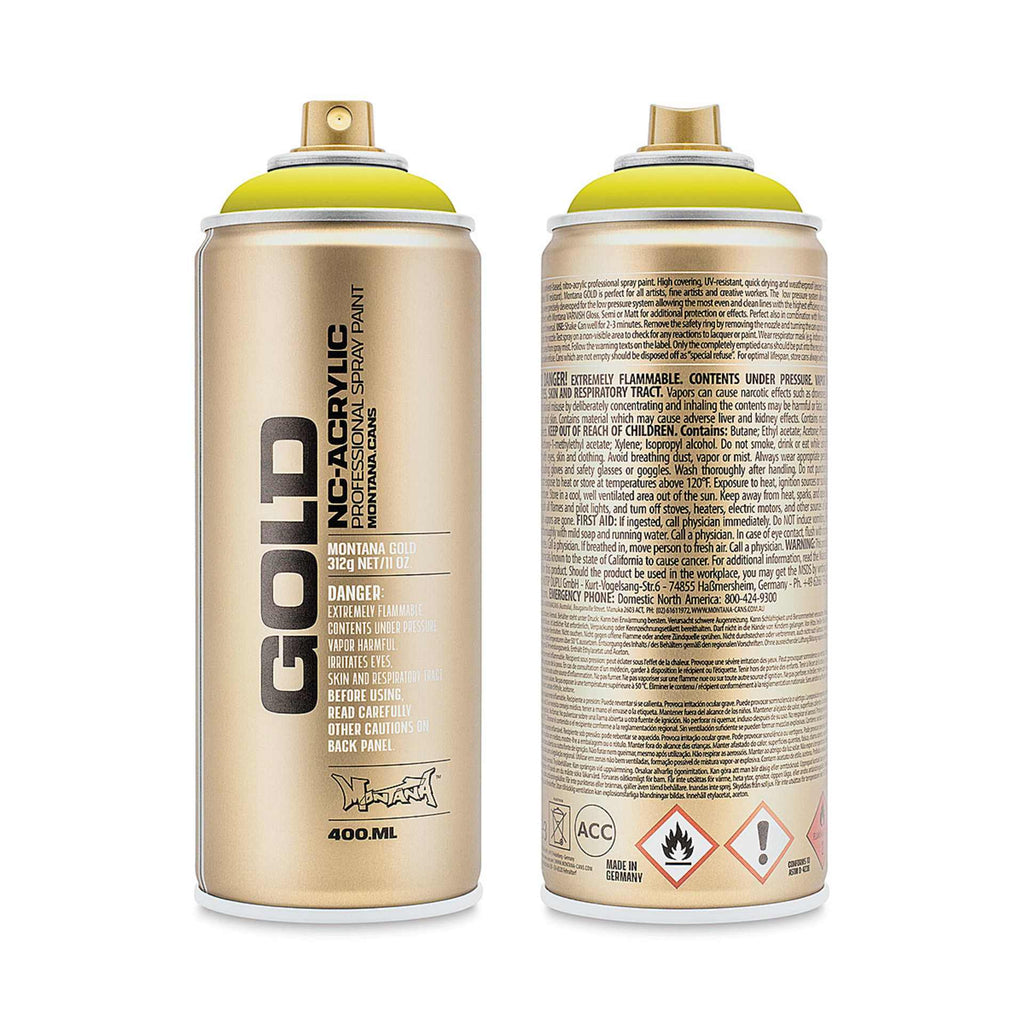 Montana-Cans 01425-4330 Montana Gold NC-Acrylic Professional Spray Paint - Banana Joe, 400 ml Can