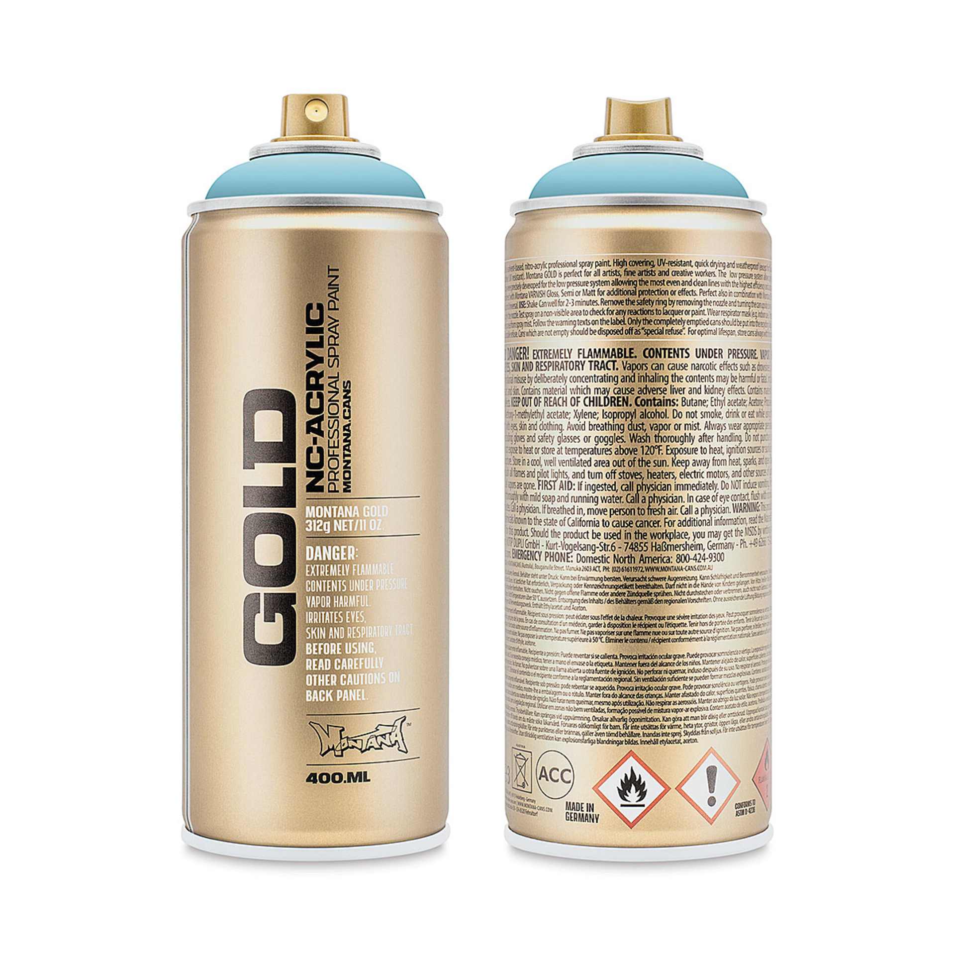 Montana-Cans 01425-4440 Montana Gold NC-Acrylic Professional Spray Paint - Himalaya, 400 ml Can