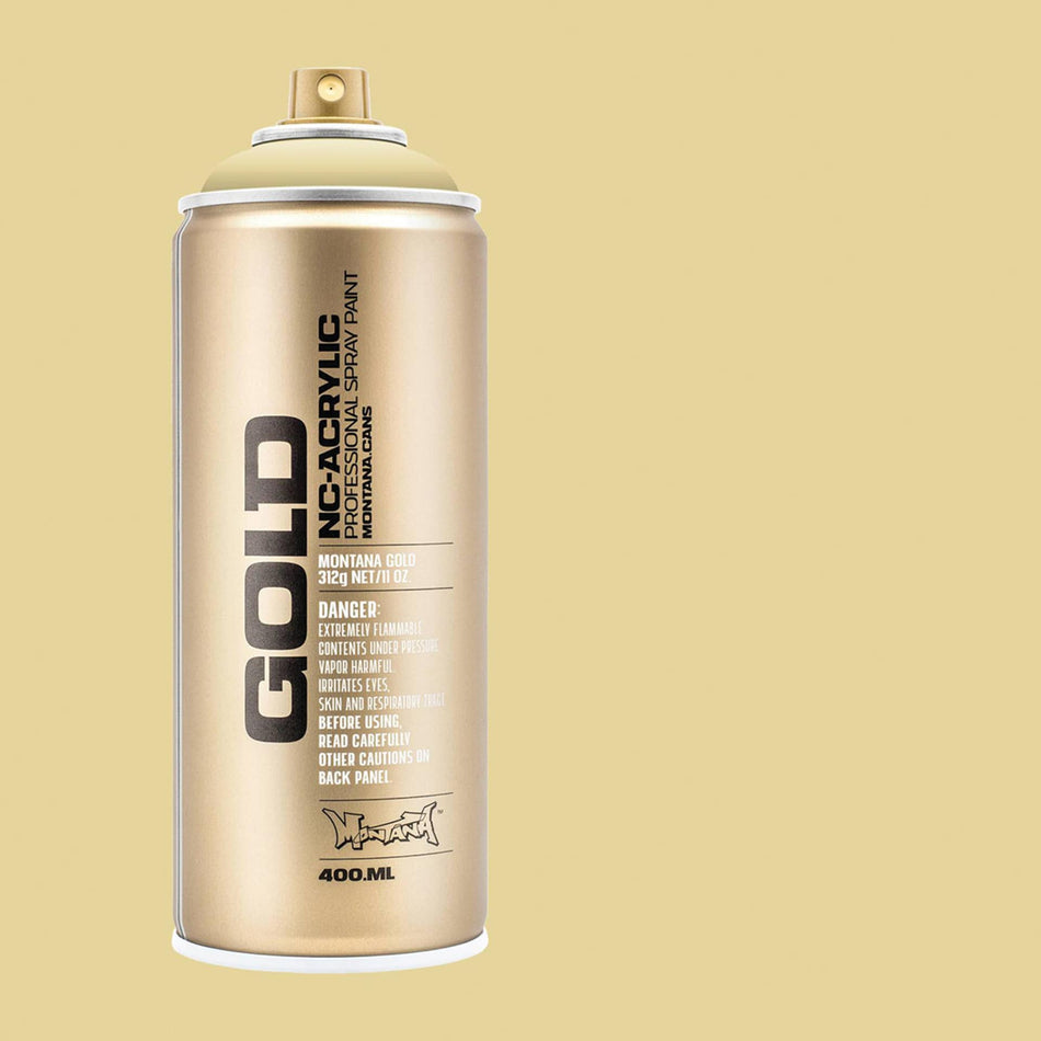 Montana-Cans 01425-4580 Montana Gold NC-Acrylic Professional Spray Paint - Sahara Yellow, 400 ml Can