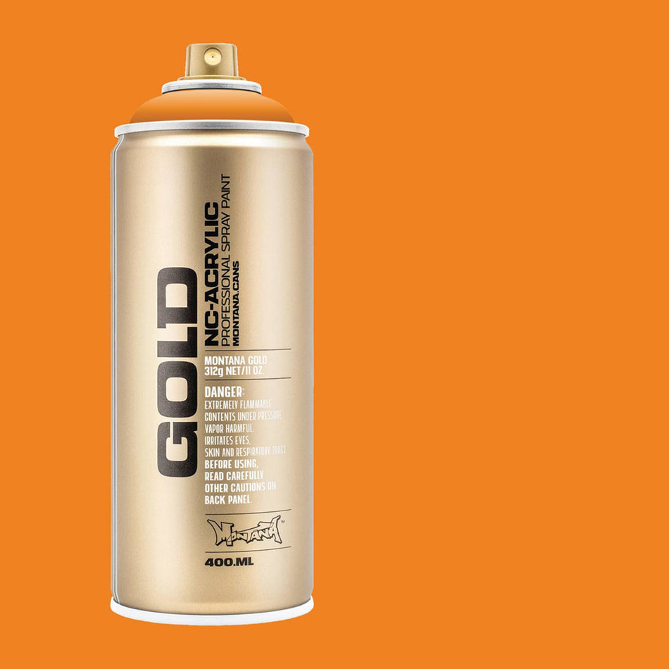 Montana-Cans 01425-4590 Montana Gold NC-Acrylic Professional Spray Paint - Orangina, 400 ml Can
