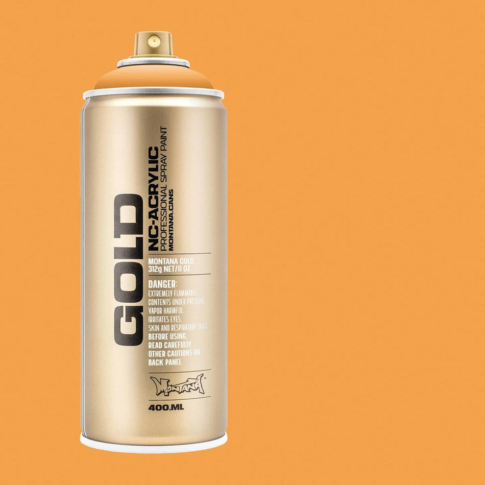 Montana-Cans 01425-4690 Montana Gold NC-Acrylic Professional Spray Paint - Blast Orange, 400 ml Can