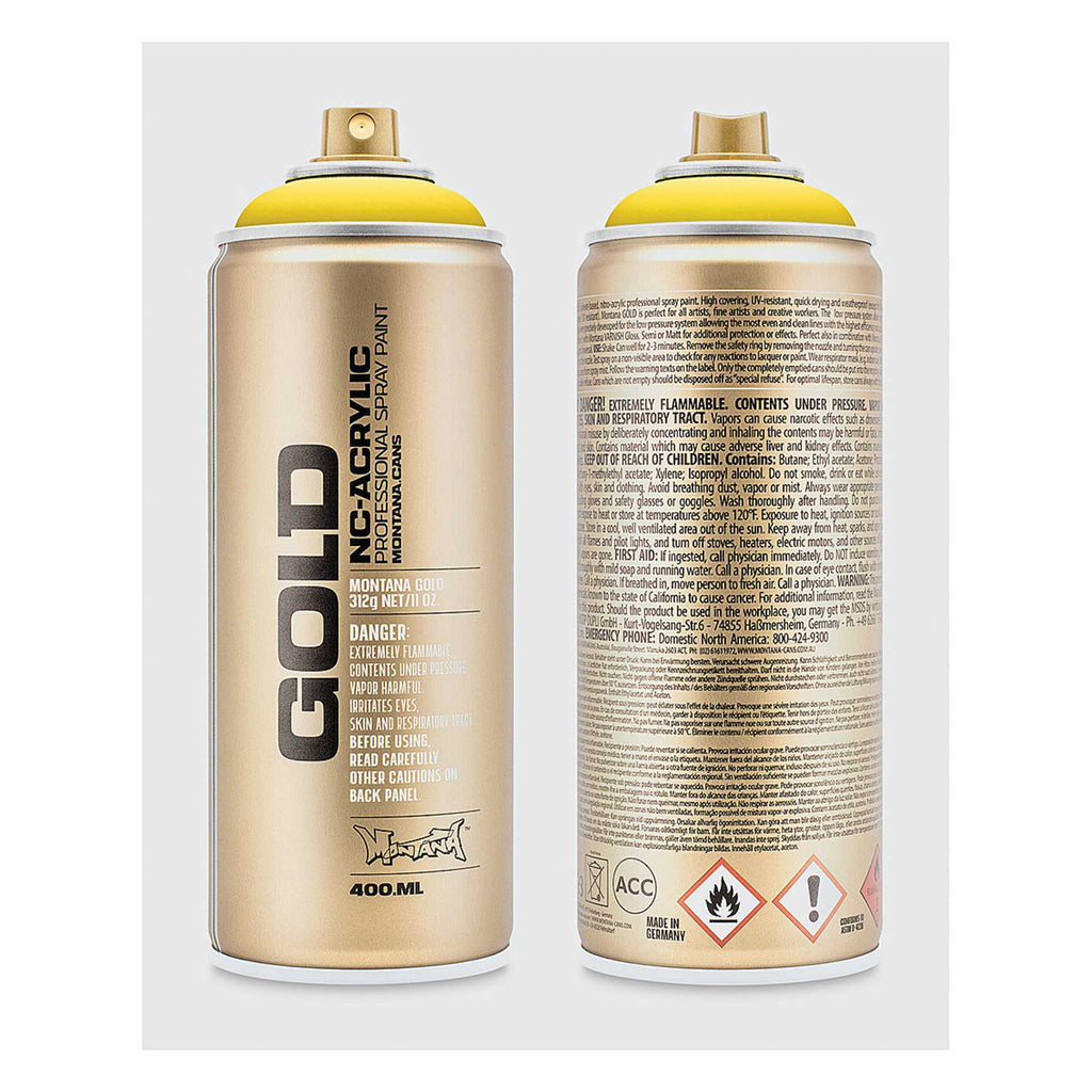 Montana-Cans 01425-4910 Montana Gold NC-Acrylic Professional Spray Paint - Citrus, 400 ml Can
