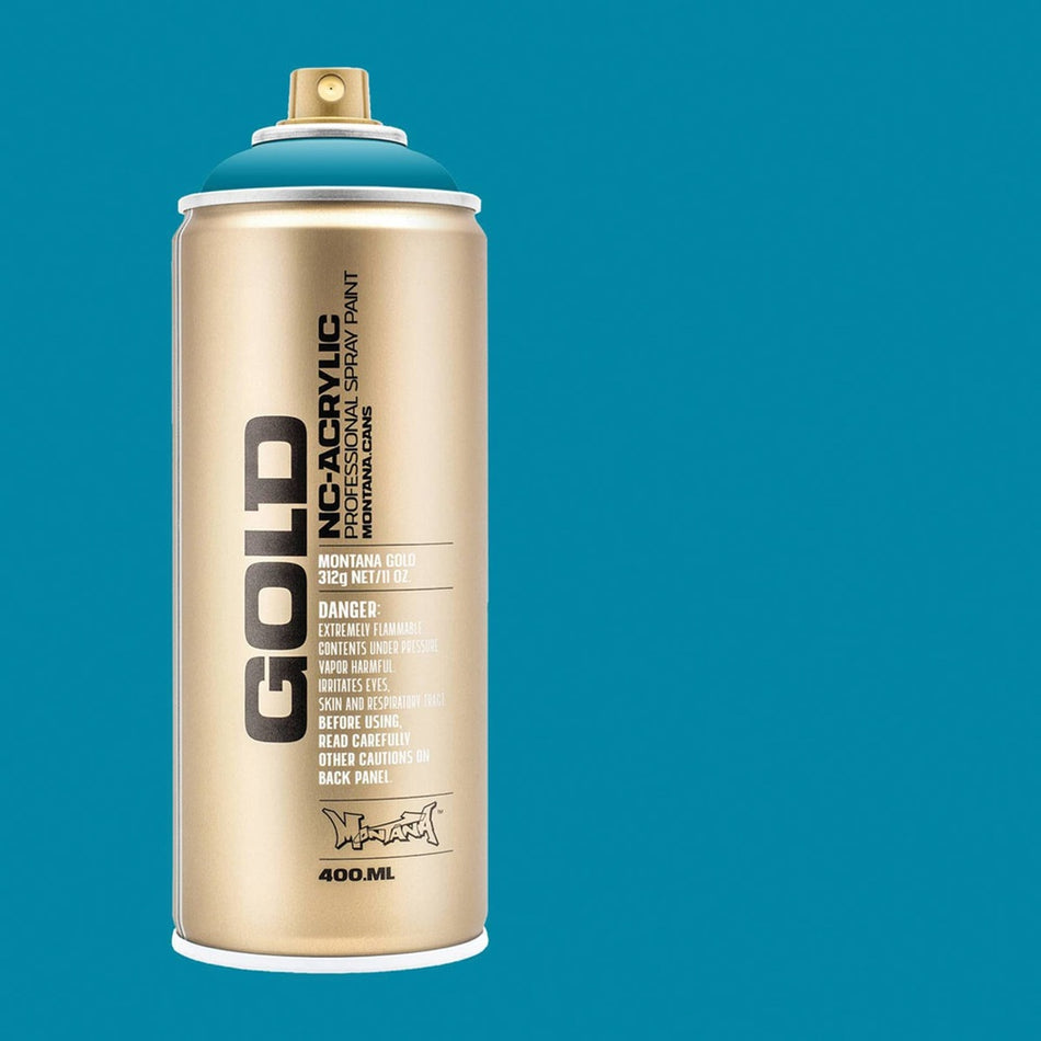 Montana-Cans 01425-5160 Montana Gold NC-Acrylic Professional Spray Paint - Aqua, 400 ml Can