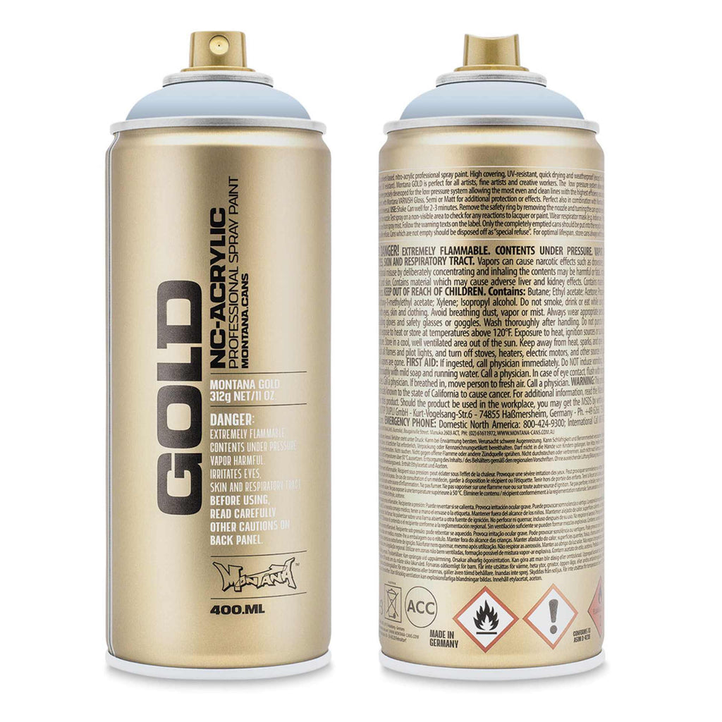 Montana-Cans 01425-5900 Montana Gold NC-Acrylic Professional Spray Paint - Denim Light, 400 ml Can