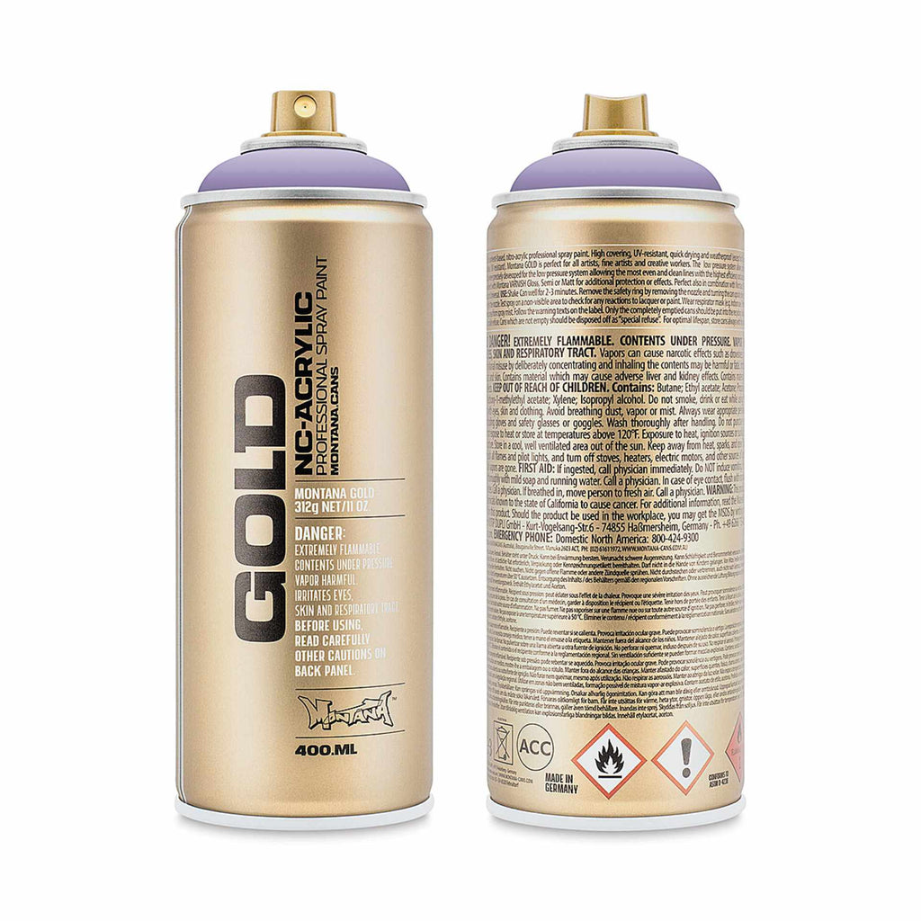 Montana-Cans 01425-6040 Montana Gold NC-Acrylic Professional Spray Paint - Light Lilac, 400 ml Can