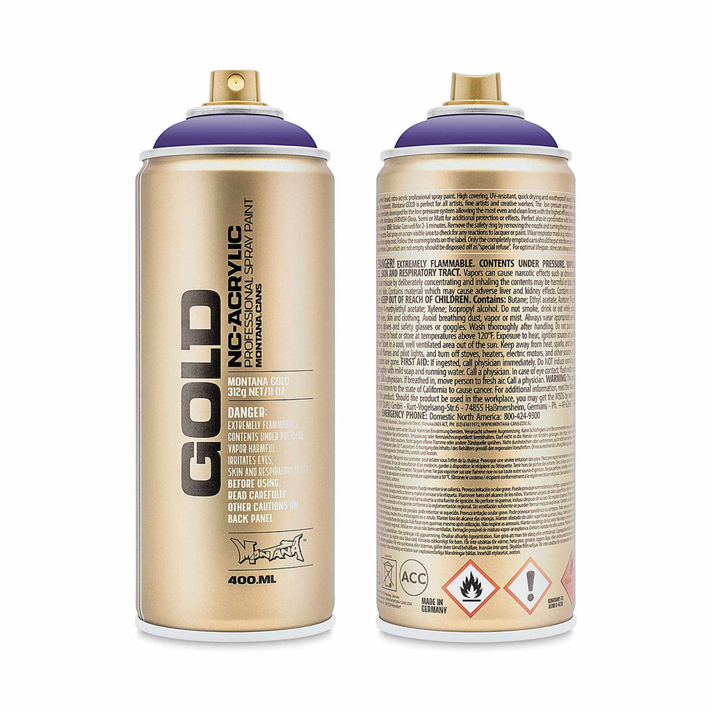 Montana-Cans 01425-6050 Montana Gold NC-Acrylic Professional Spray Paint - Lavender, 400 ml Can