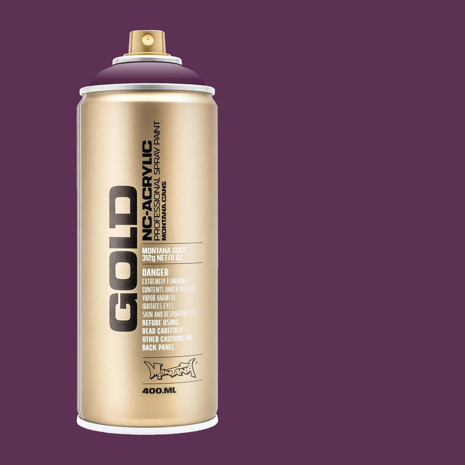Montana-Cans 01425-6120 Montana Gold NC-Acrylic Professional Spray Paint - Deep Purple, 400 ml Can