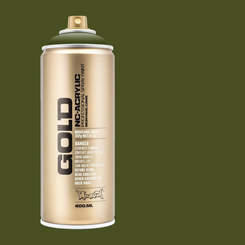 Montana-Cans 01425-7070 Montana Gold NC-Acrylic Professional Spray Paint - Olive Green, 400 ml Can