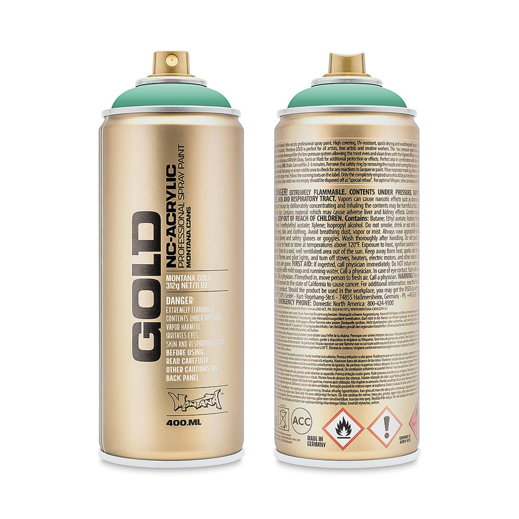 Montana-Cans 01425-7150 Montana Gold NC-Acrylic Professional Spray Paint - Malachite, 400 ml Can