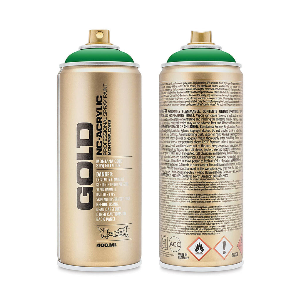 Montana-Cans 01425-7190 Montana Gold NC-Acrylic Professional Spray Paint - Greenery, 400 ml Can