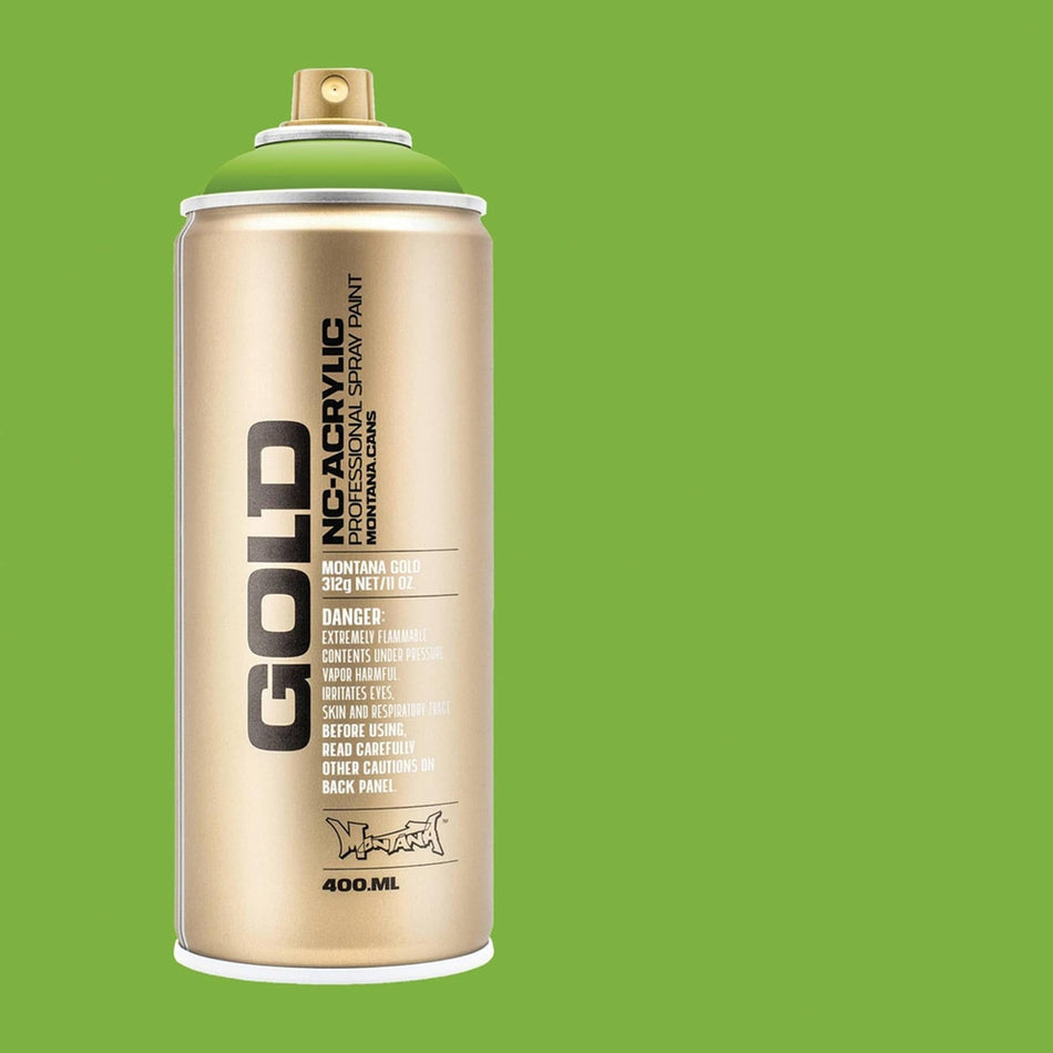 Montana-Cans 01425-7750 Montana Gold NC-Acrylic Professional Spray Paint - Lawn Green, 400 ml Can