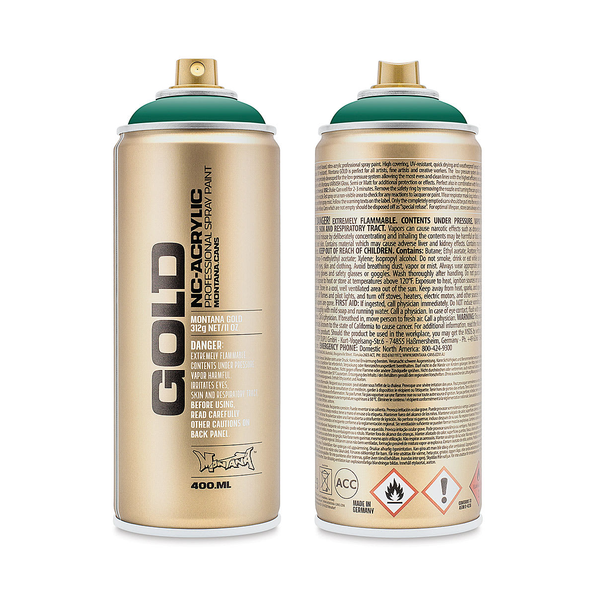 Montana-Cans 01425-7910 Montana Gold NC-Acrylic Professional Spray Paint - Pine, 400 ml Can