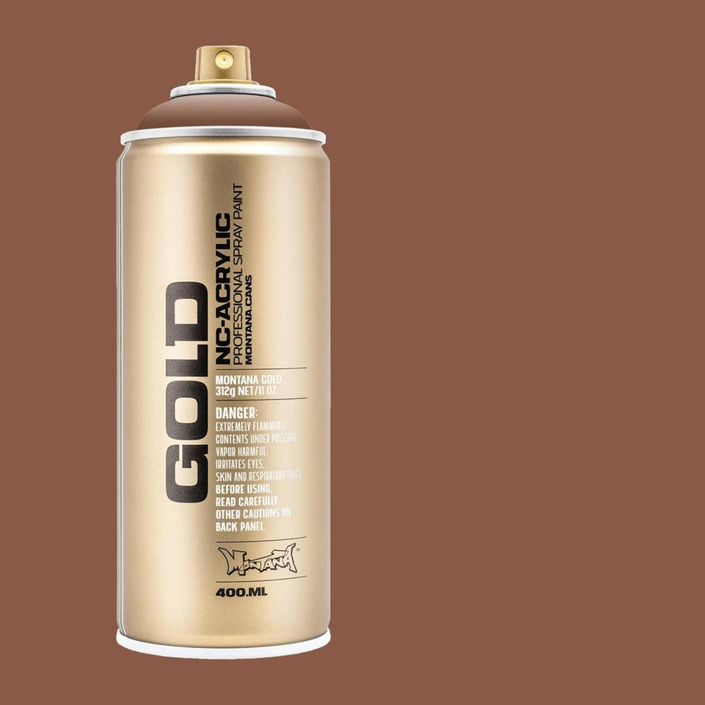 Montana-Cans 01425-8100 Montana Gold NC-Acrylic Professional Spray Paint - Hot Chocolate, 400 ml Can