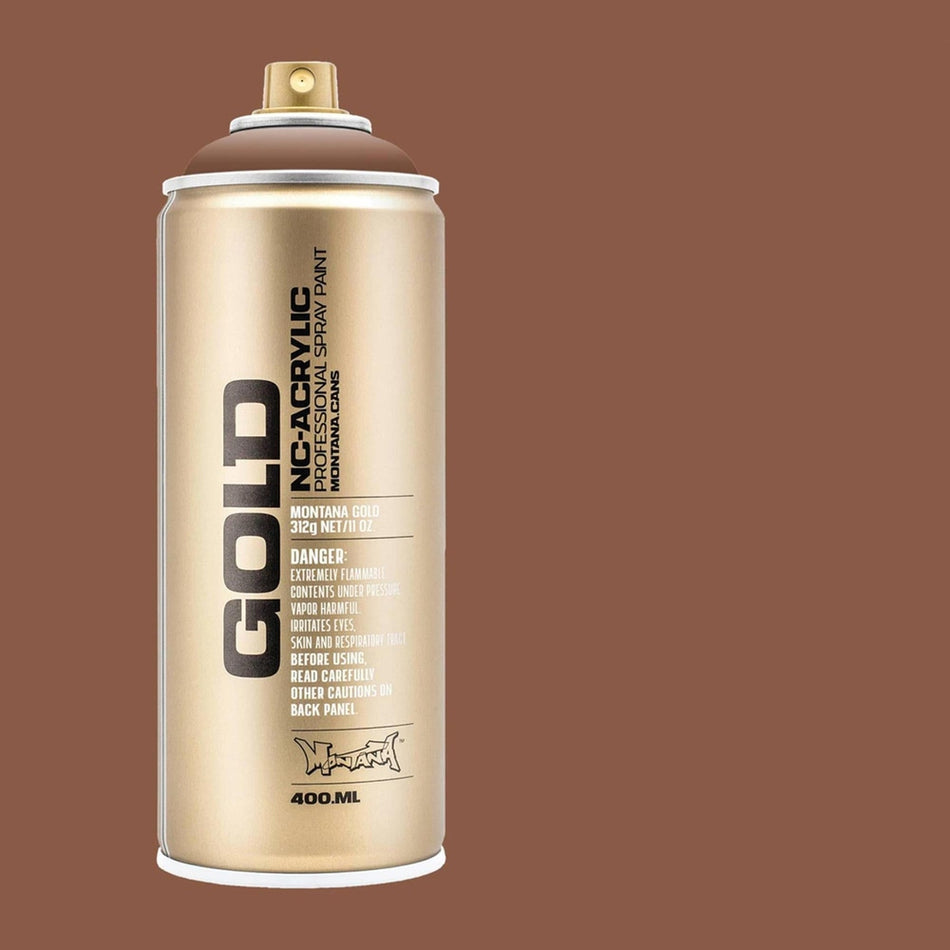 Montana-Cans 01425-8100 Montana Gold NC-Acrylic Professional Spray Paint - Hot Chocolate, 400 ml Can